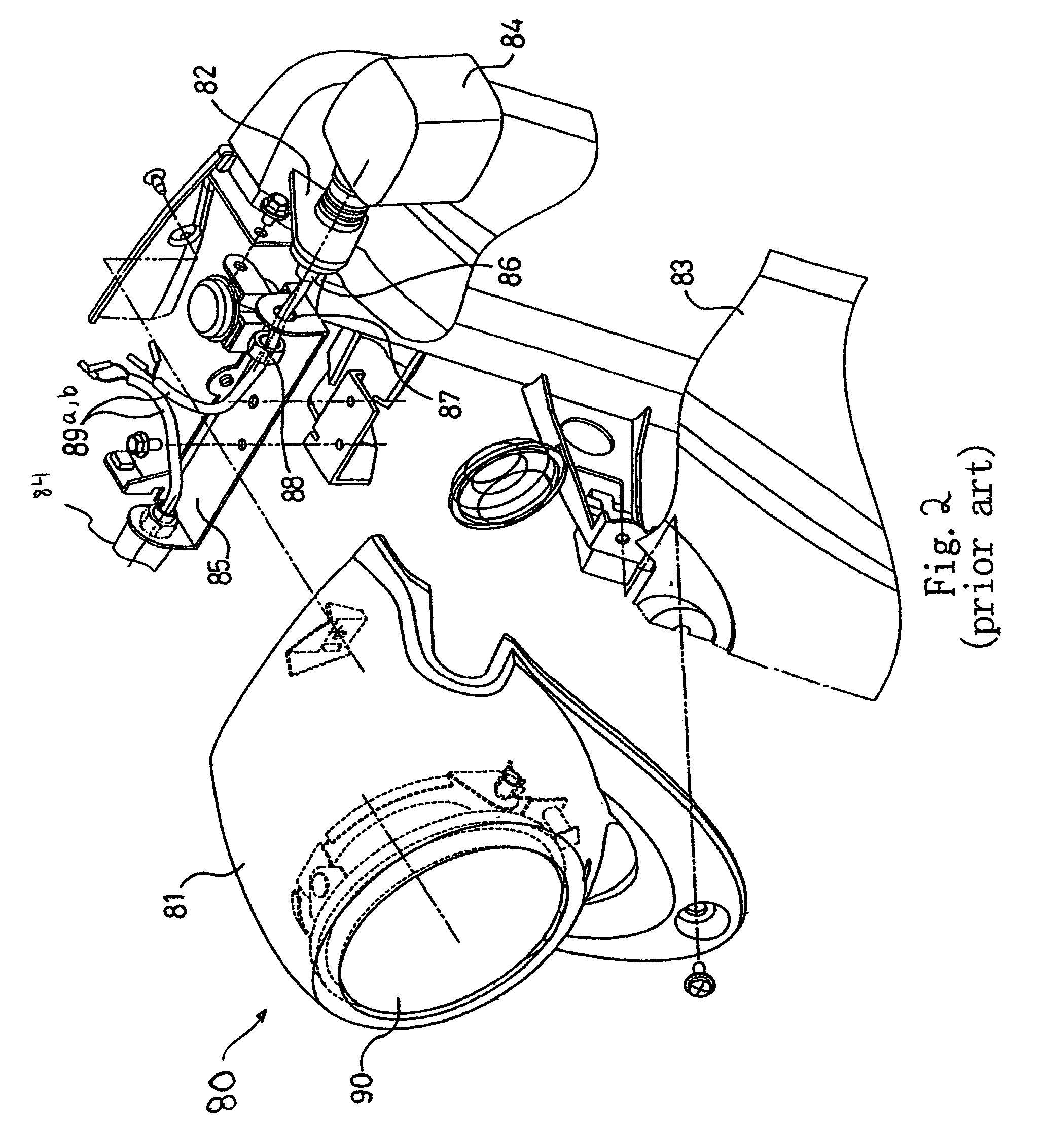 Headlight assembly structure for a motorcycle