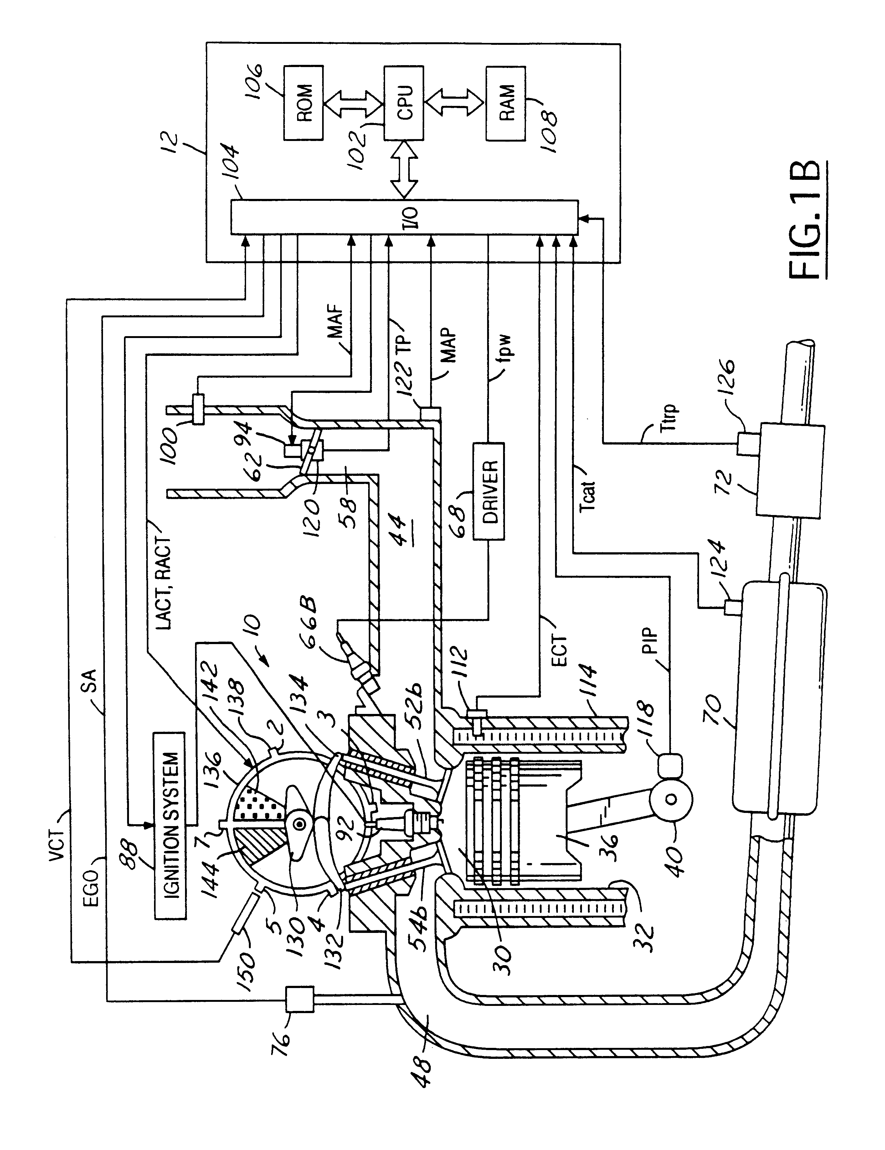 Control method for a vehicle having an engine