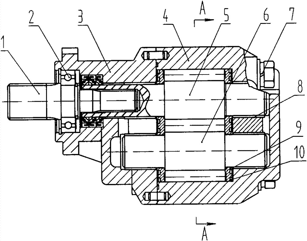 High-pressure gear pump having rectangular oil outlet