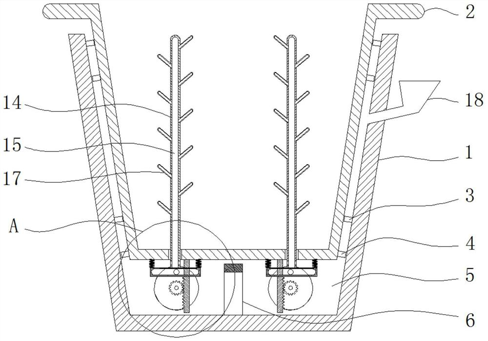 A flower pot capable of automatically loosening soil