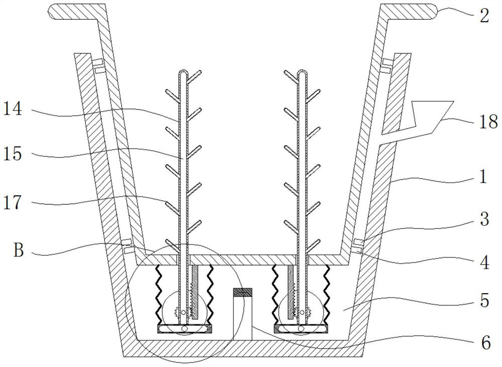 A flower pot capable of automatically loosening soil