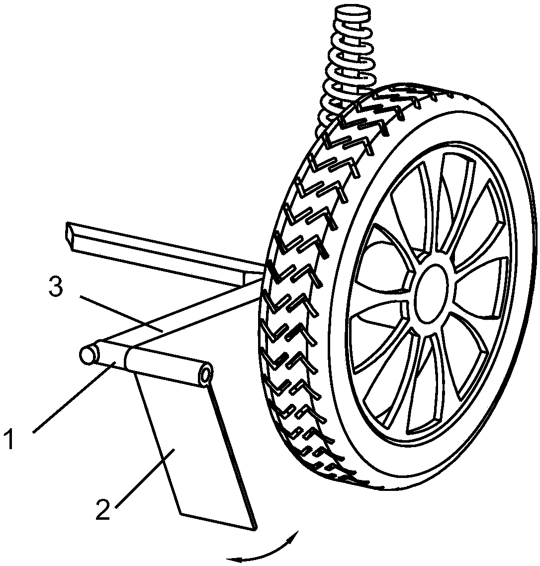Rolling-free isolating device for wheel