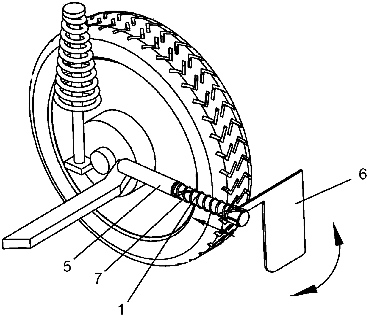 Rolling-free isolating device for wheel