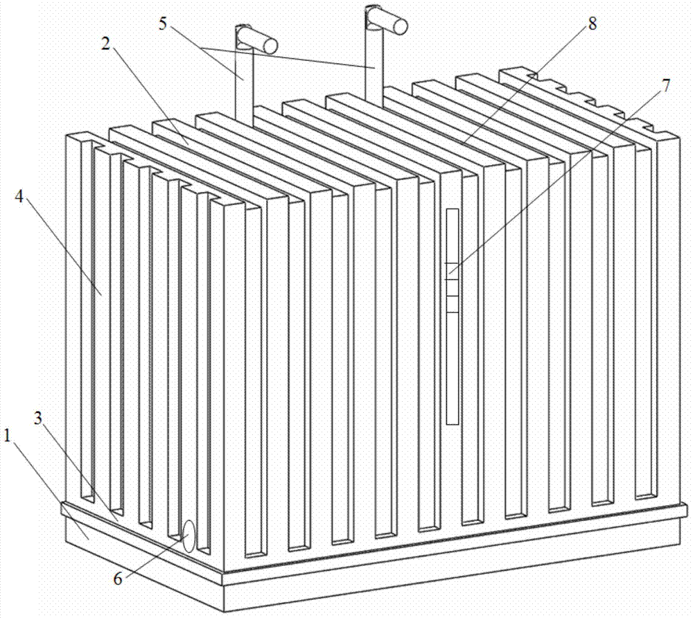 Ribbed plate type stainless steel water tank and production technology thereof