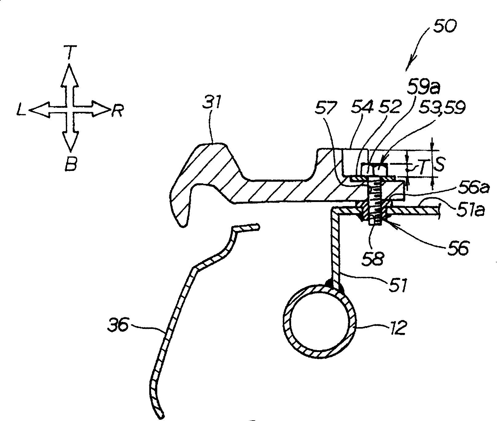 Handle installing structure for motorcycle