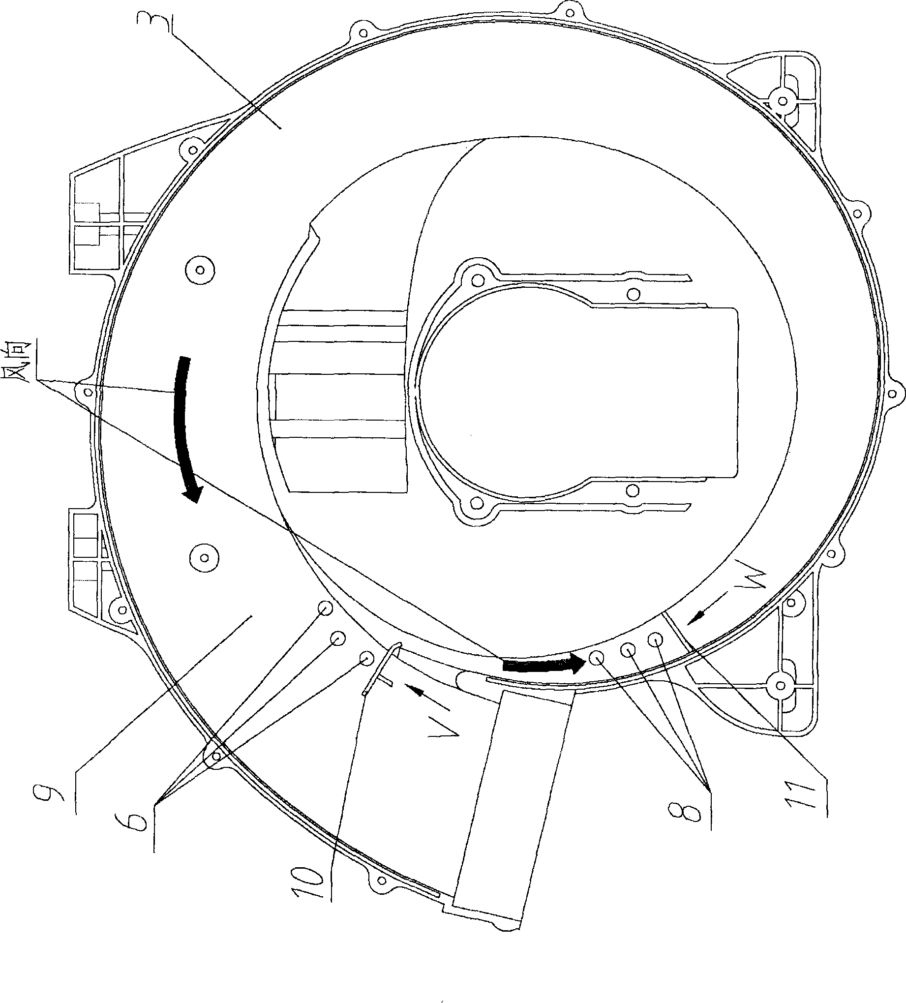 Structure for cooling engine silencer