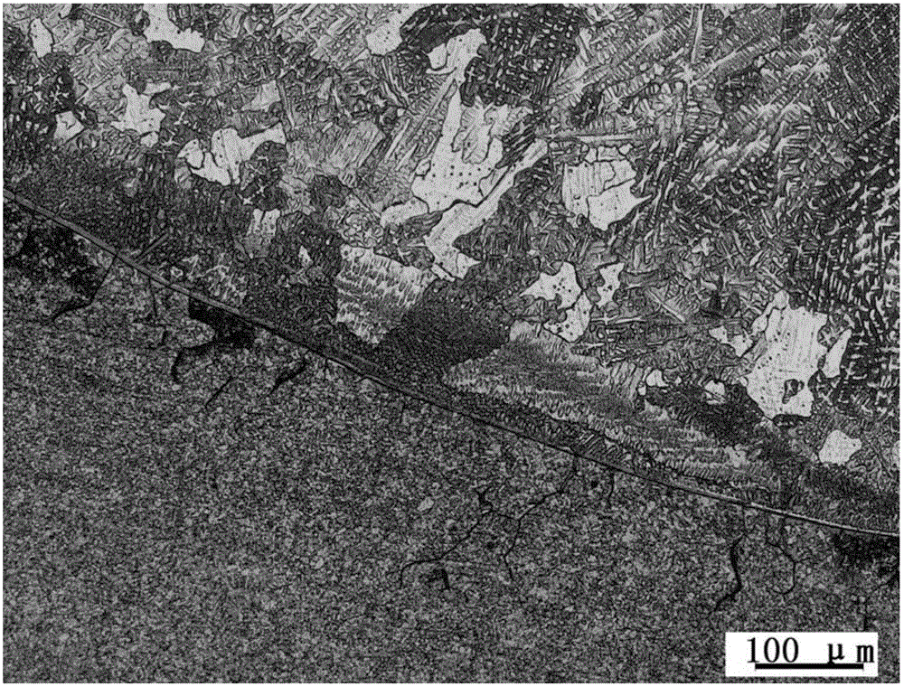 A method for observing the metallographic structure of copper-nickel/steel surfacing interface