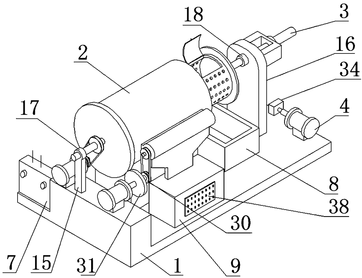 Stone impurity roller centrifugal removal device