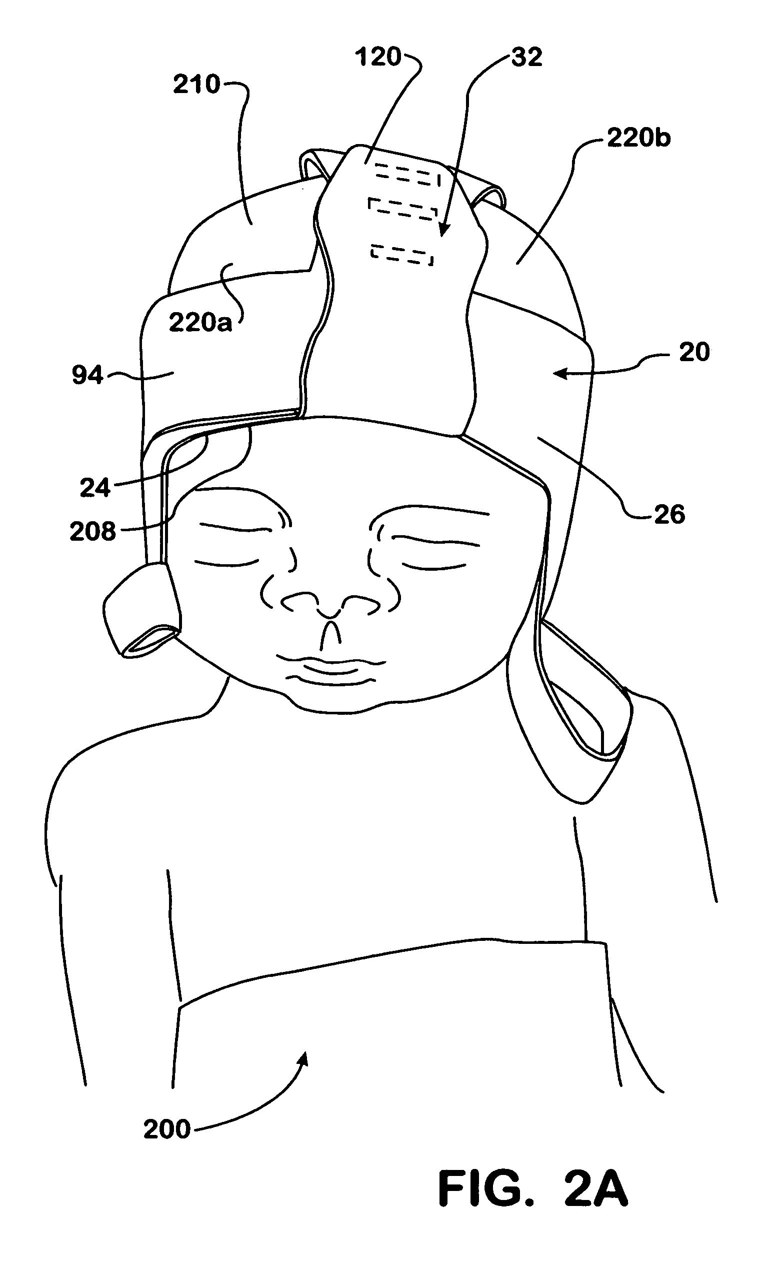 Infant headgear for supporting a patient airway interface device