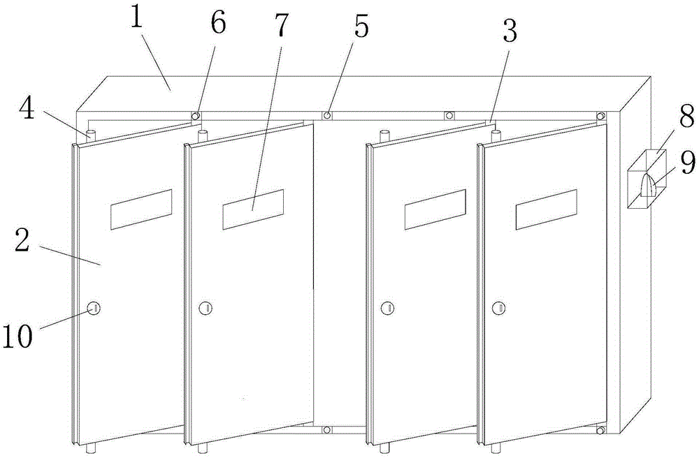 Multi-cabinet-door switch cabinet