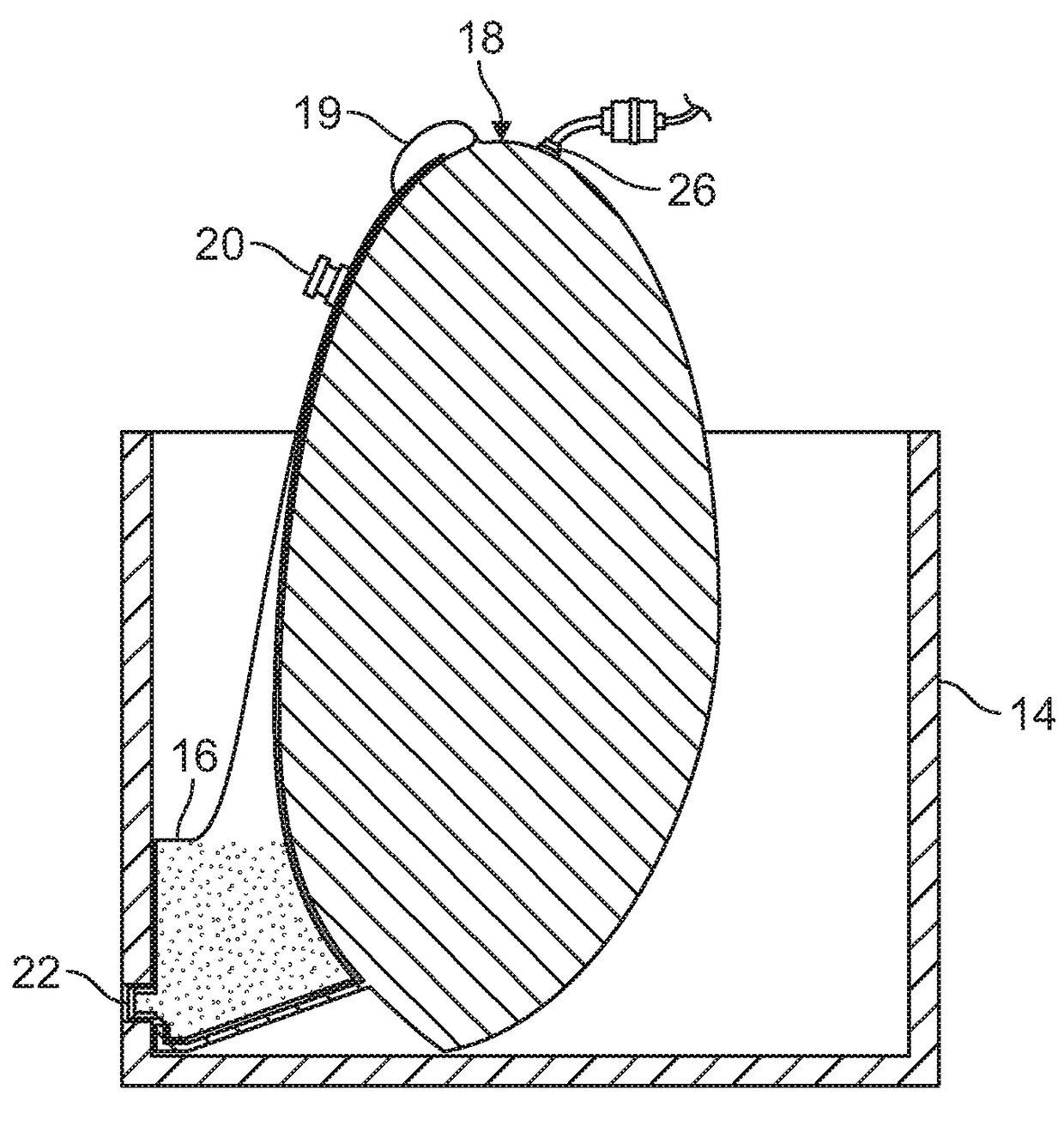 System for complete dispensing of flowable materials from a bulk shipping container