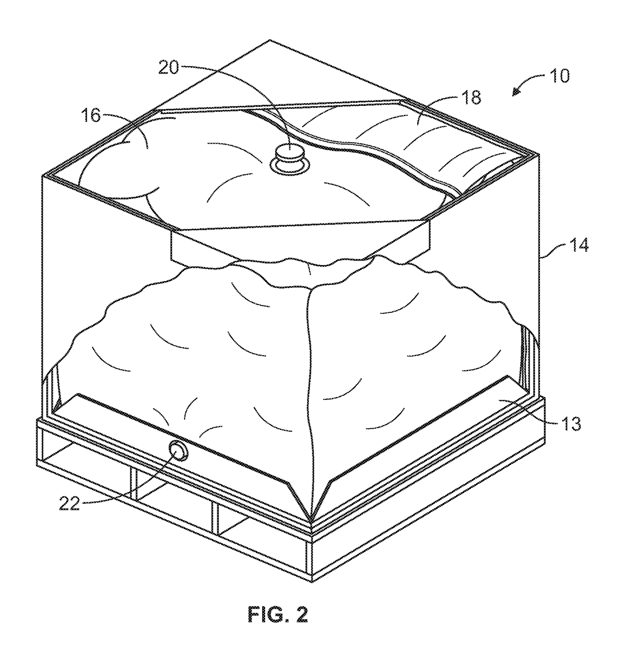 System for complete dispensing of flowable materials from a bulk shipping container