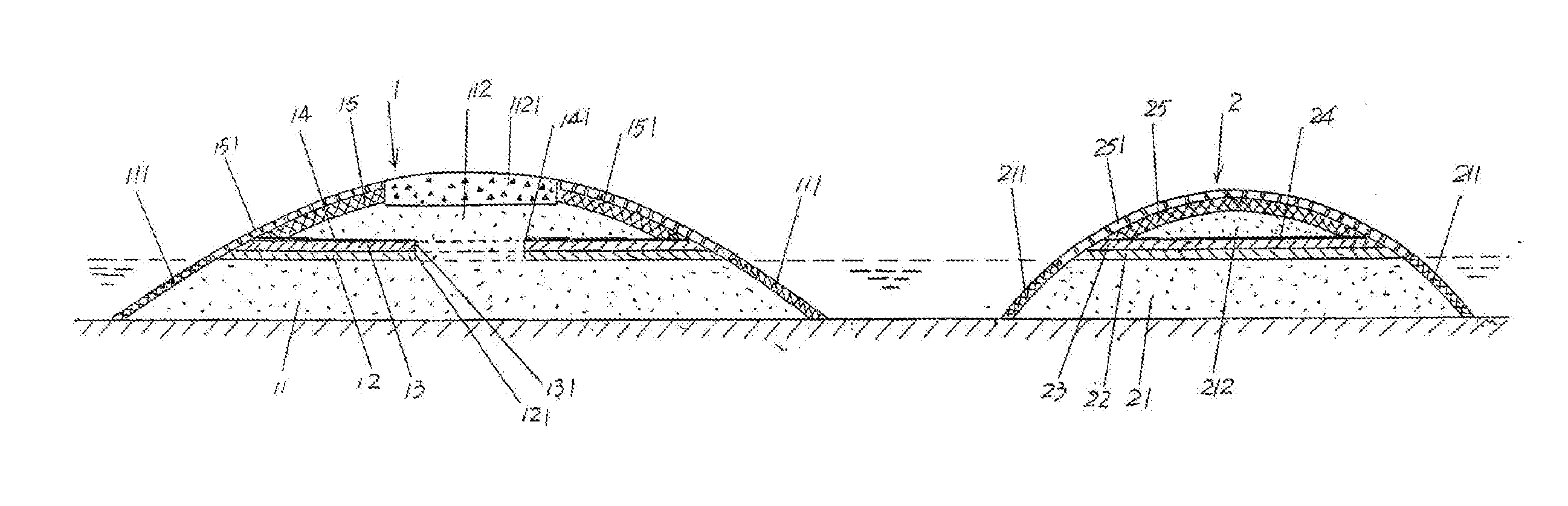 In-situ purification island structure and the construction method thereof