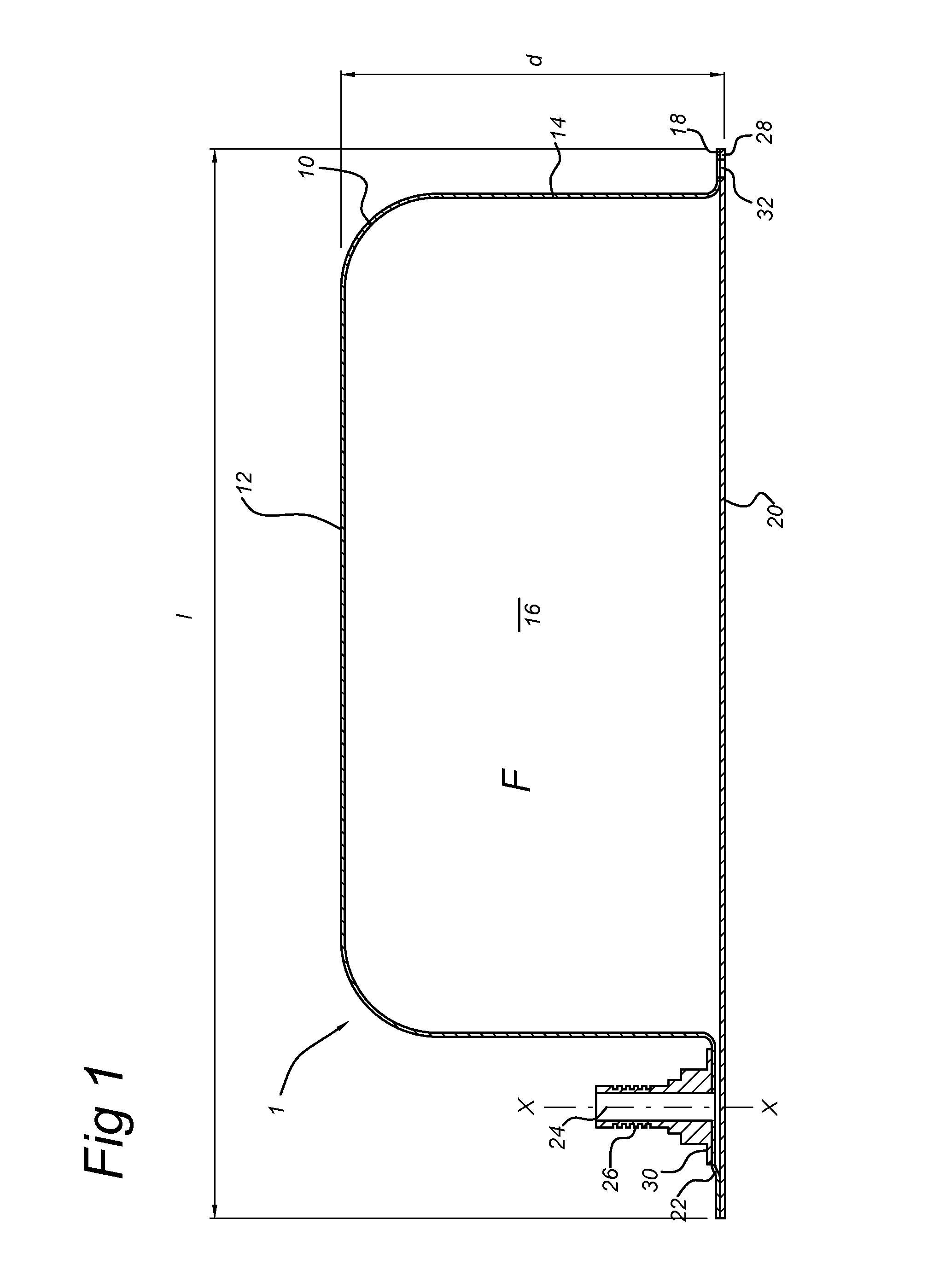 Flexible container with outlet