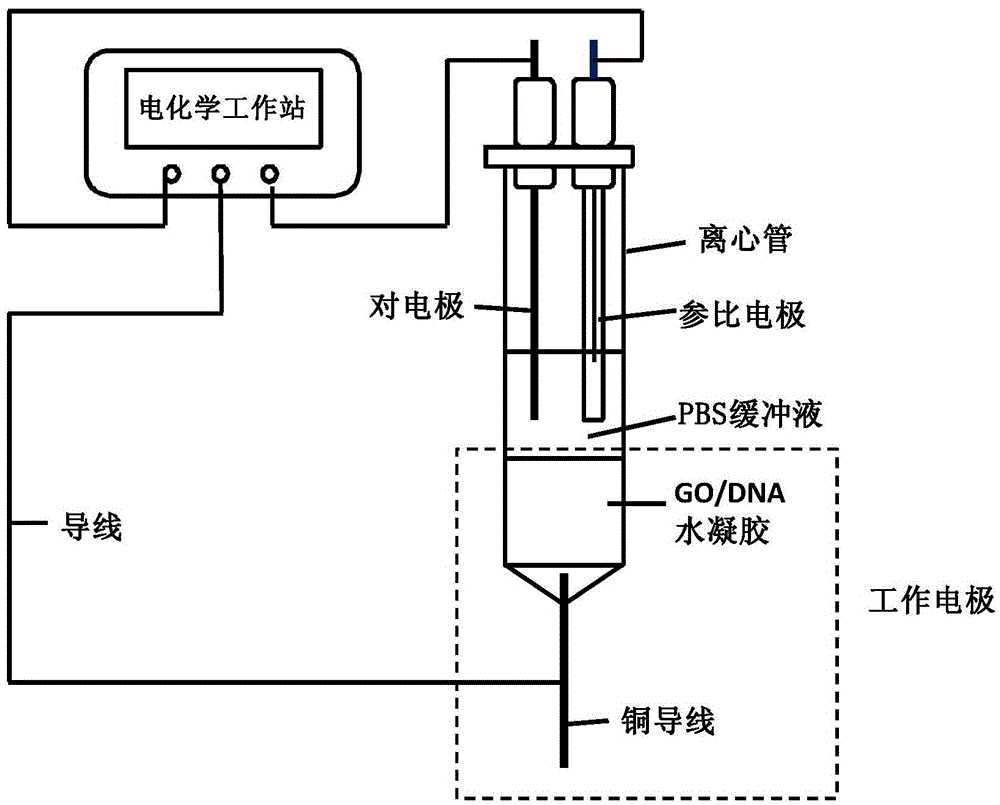 Preparation method and application of a kind of hydrogel electrode