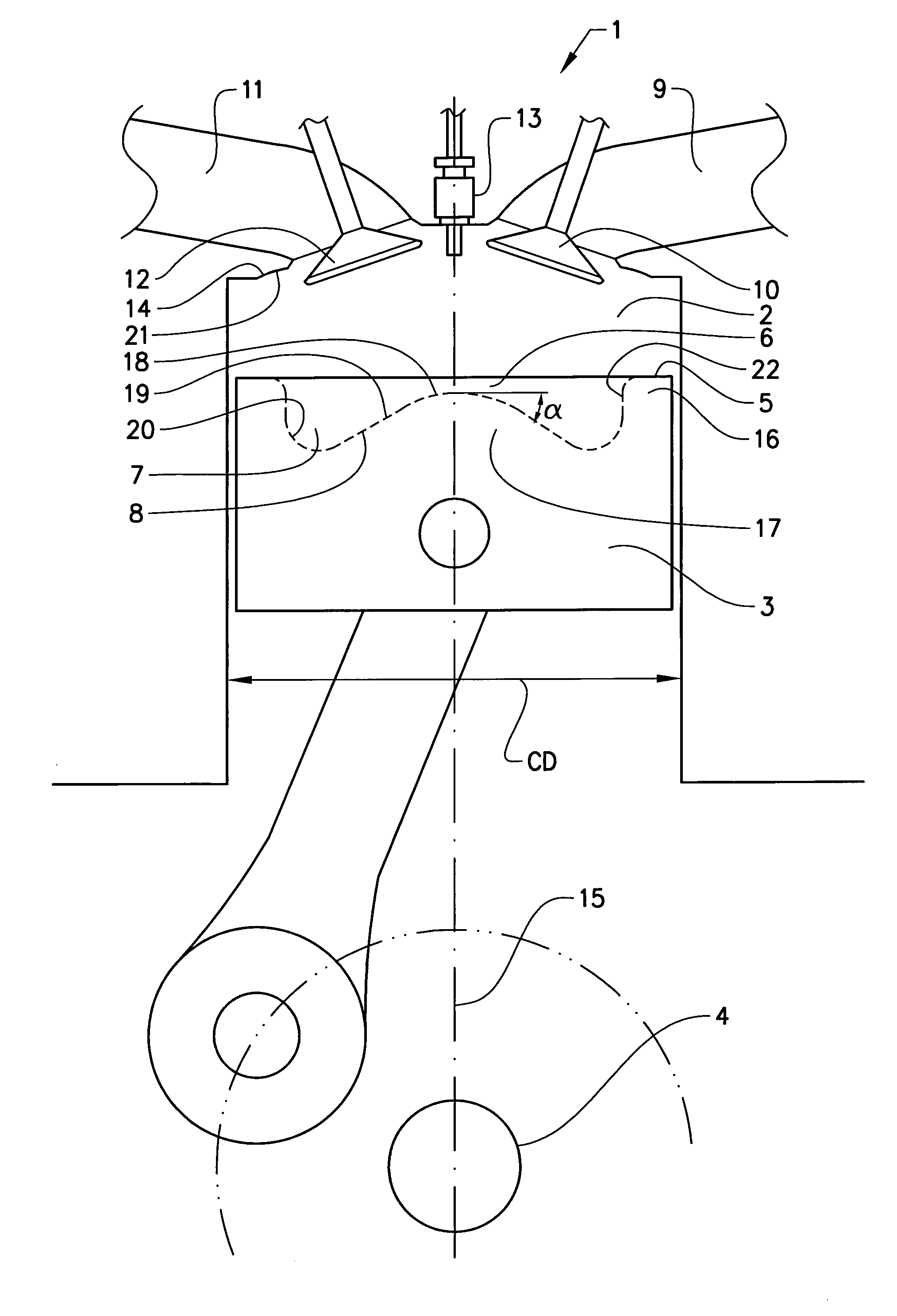 Piston for a cylinder of a combustion engine