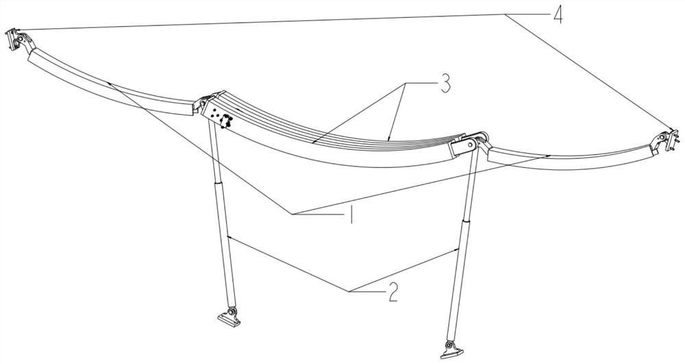 Variable-stiffness damping supporting mechanism for reusable rocket