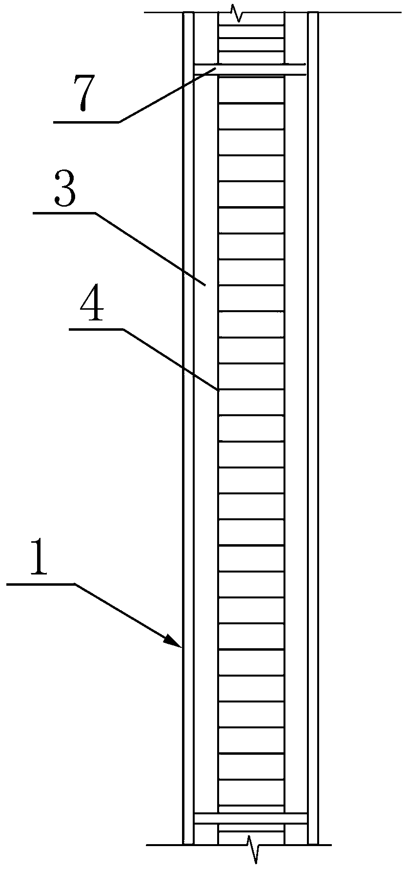 Reinforced multi-cavity steel pipe and concrete shear wall and system and construction method