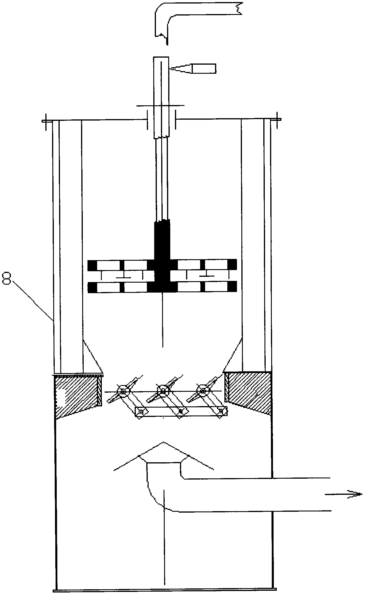 Steam spraying device of biomass gasification furnace