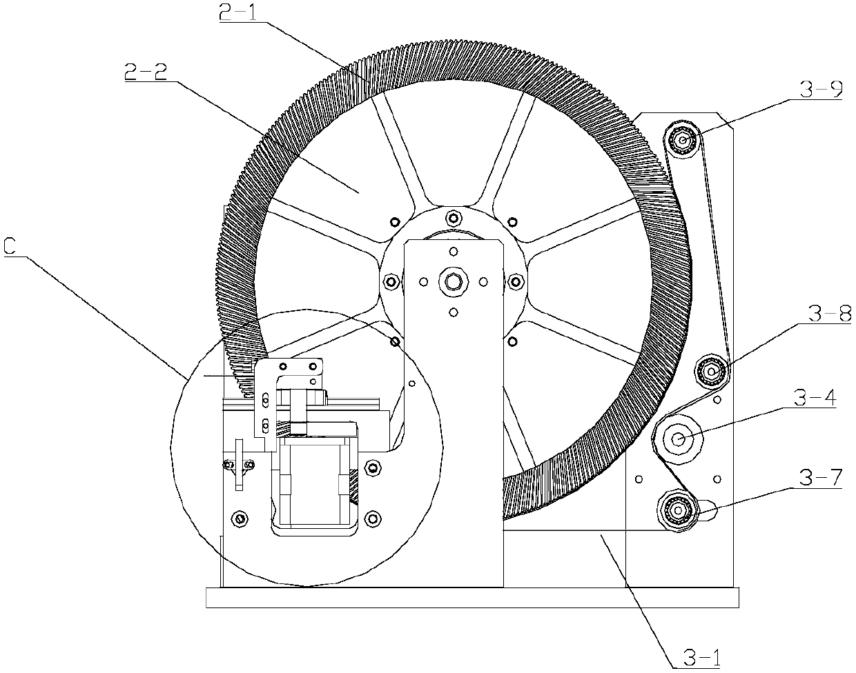 Rotating disc and card storing mechanism comprising rotating disc