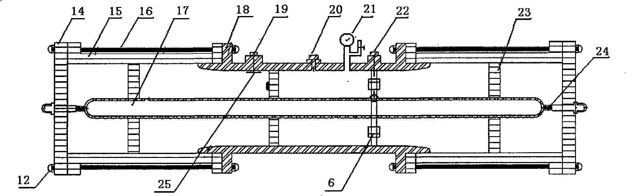 Structure-variable gas insulation composite apparatus partial discharge experiment device and method thereof