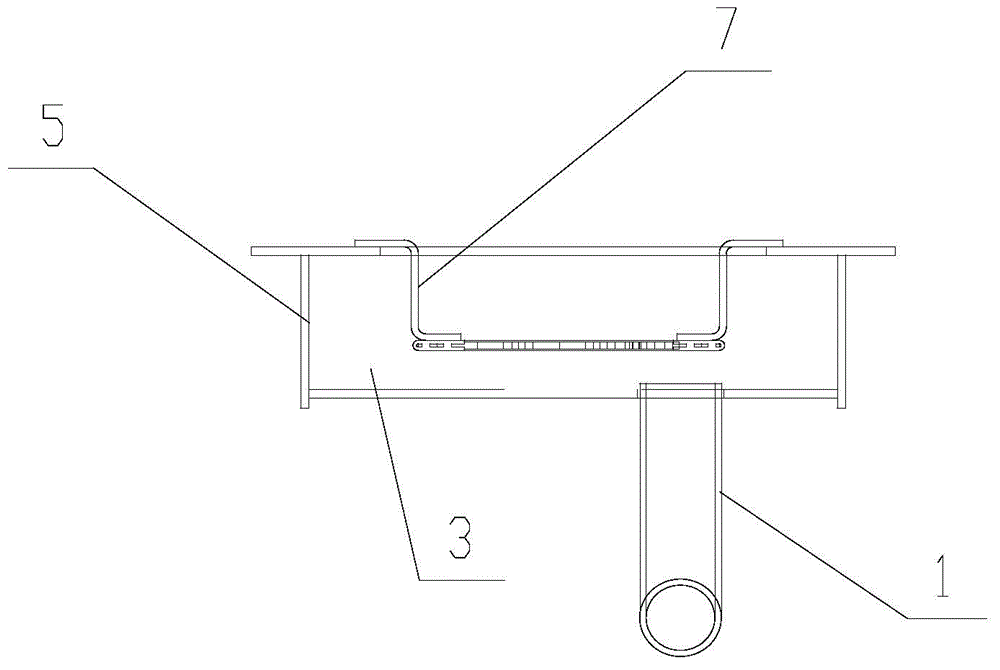 Sewage sump for locomotive fuel tank and installing method