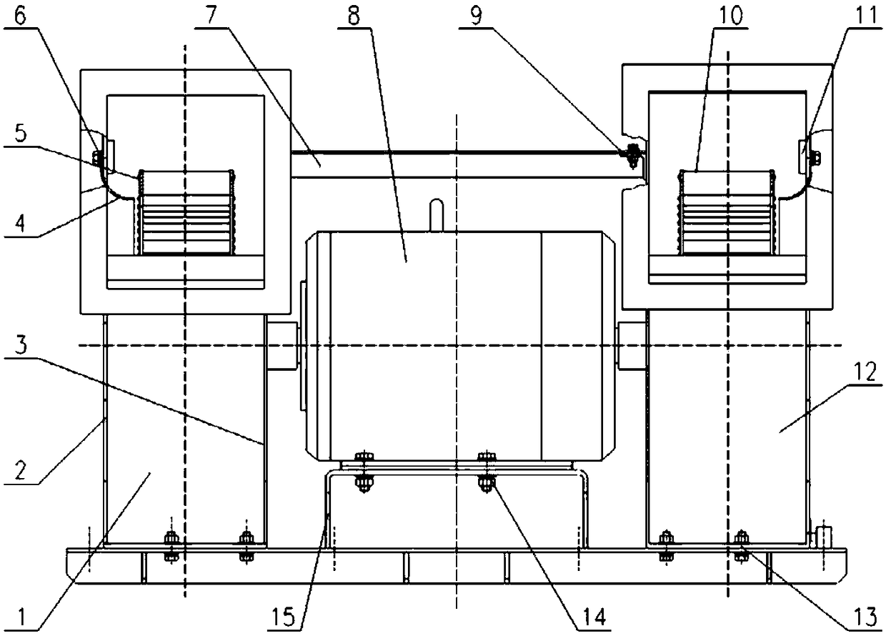 Forward multi-wing riveting double-impeller centrifugal ventilator for CRH train converter