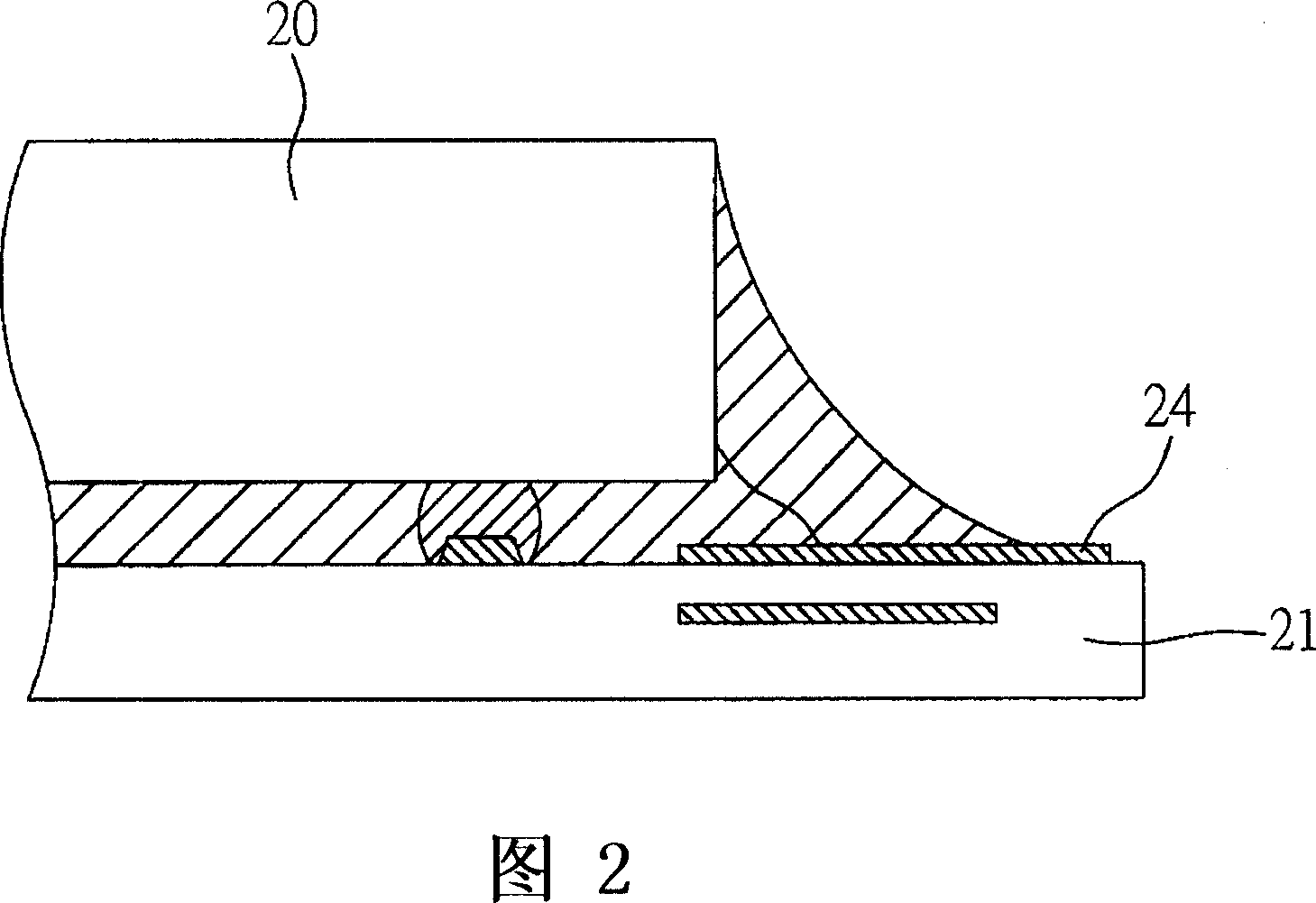 Flip-chip type semiconductor packaging structure and chip bearing member