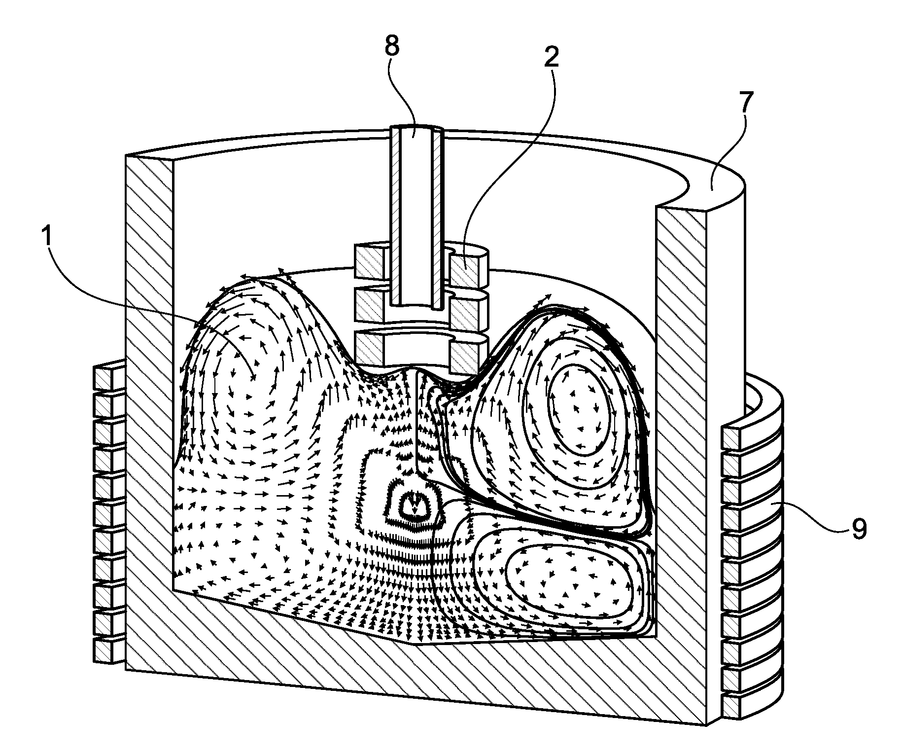 Manufacturing of a metal component or a metal matrix composite component involving contactless induction of high-frequency vibrations