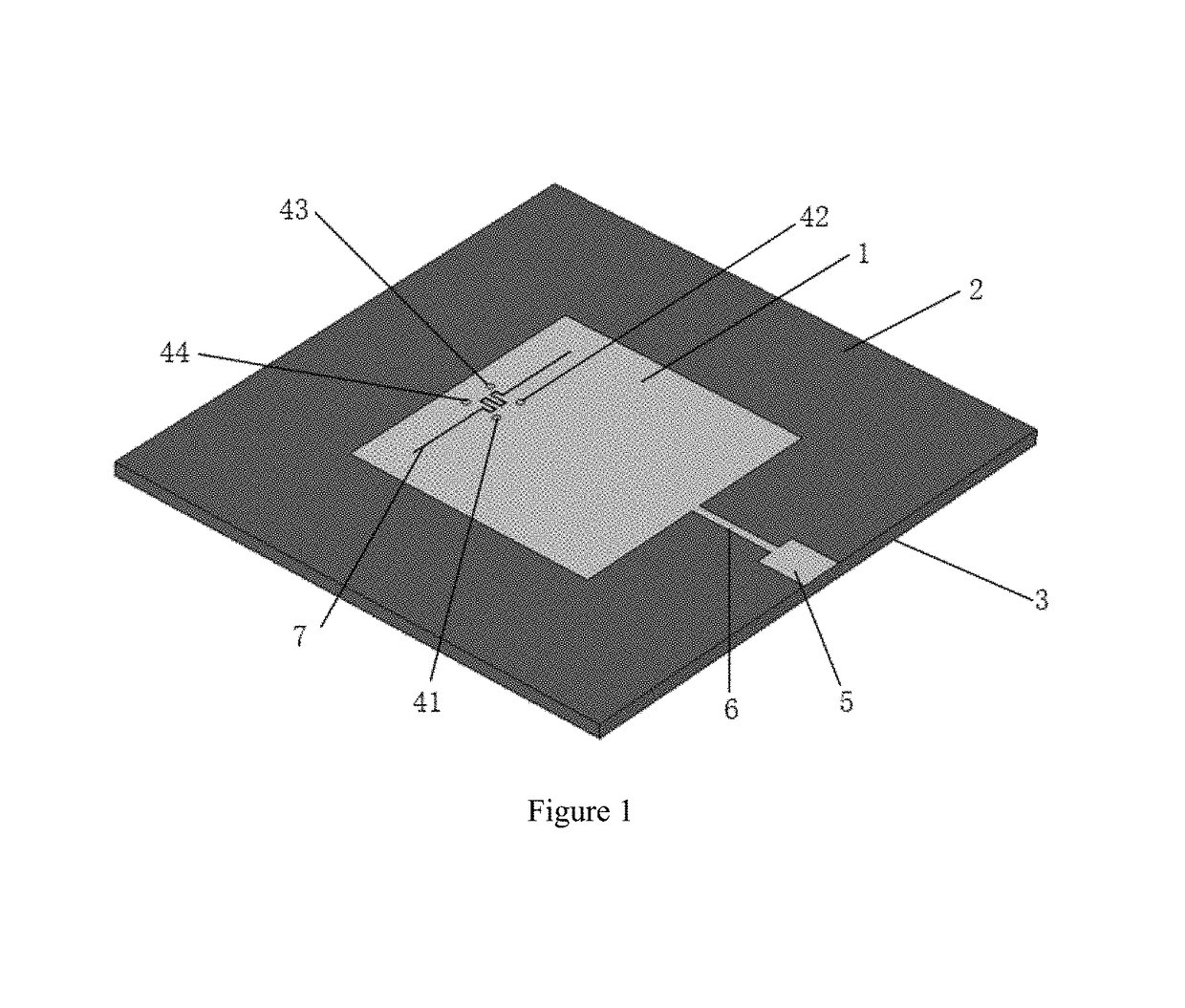 Patch antenna having programmable frequency and polarization