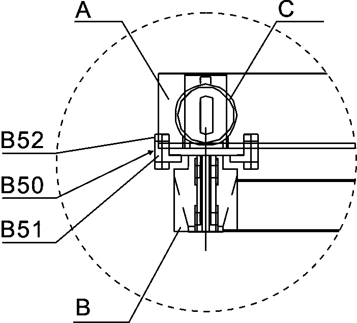 Monolithic horizontal movement system of wagon drill