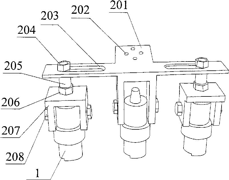 Trinocular vision device used for remote operation of floatation mechanical arm