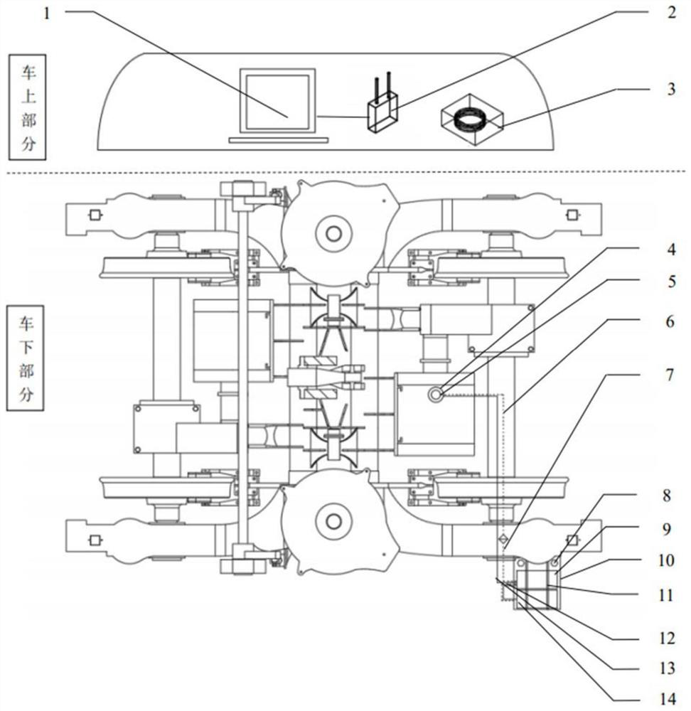 Portable subway traction motor bearing state detection device