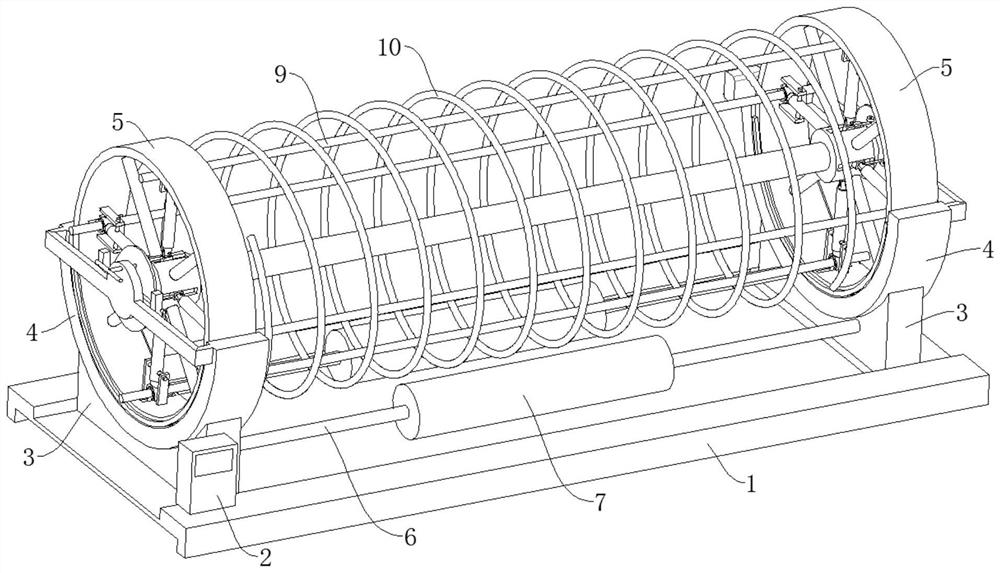 A steel cage processing mold