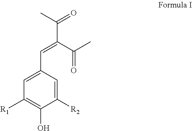 Benzylidene substituted 2,4-pentanedione compounds and use thereof as stabilizers