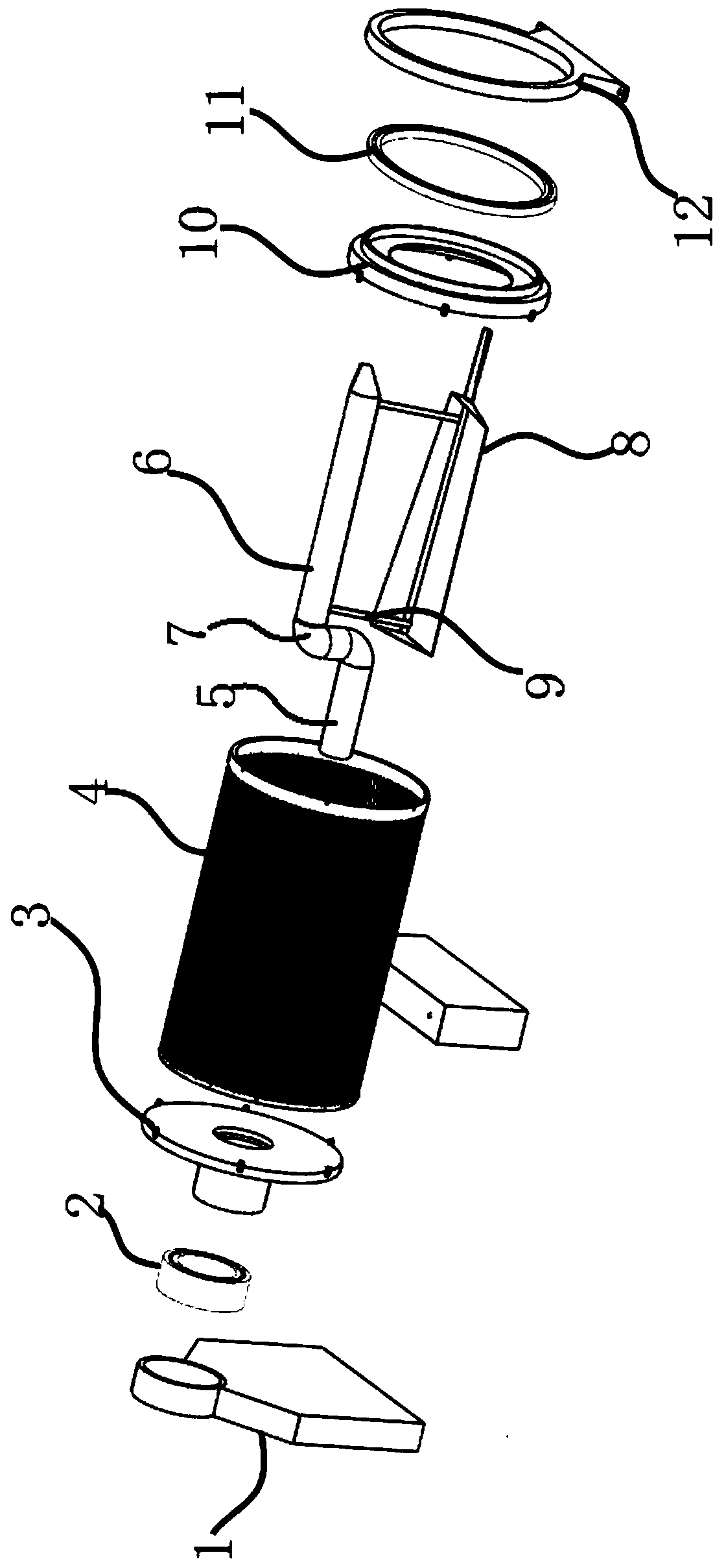 Zero-power-consumption horizontal cylinder type residue isolating equipment