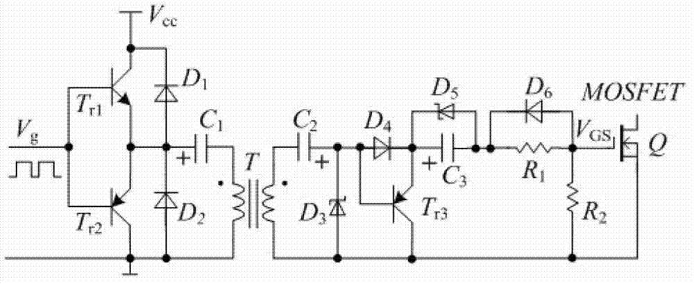 One-way isolated type metal-oxide-semiconductor filed-effect transistor (MOSFET) drive circuit