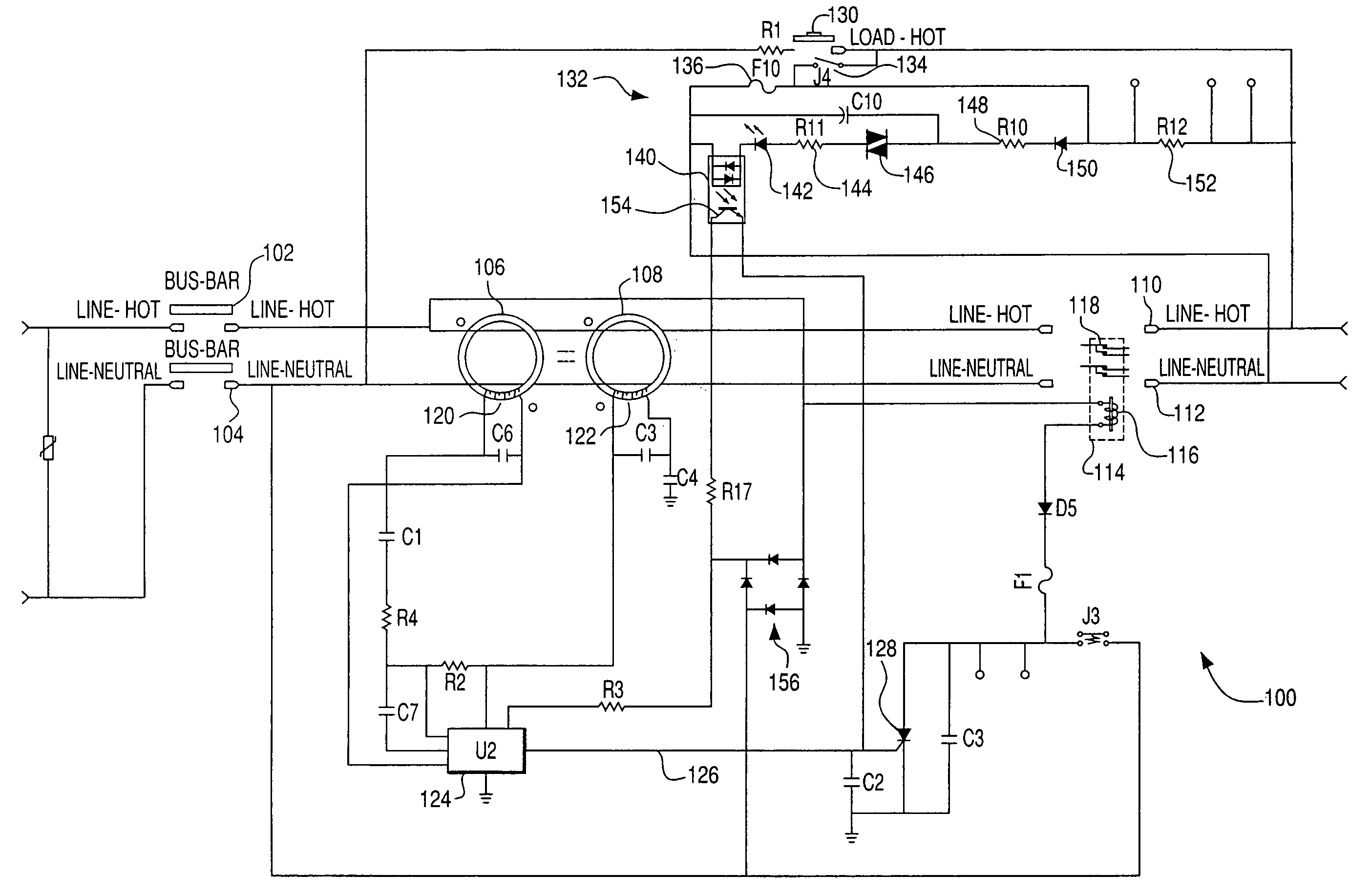 Ground fault circuit interruptor (GFCI) device having safe contact end-of-life condition and method of detecting same in a GFCI device