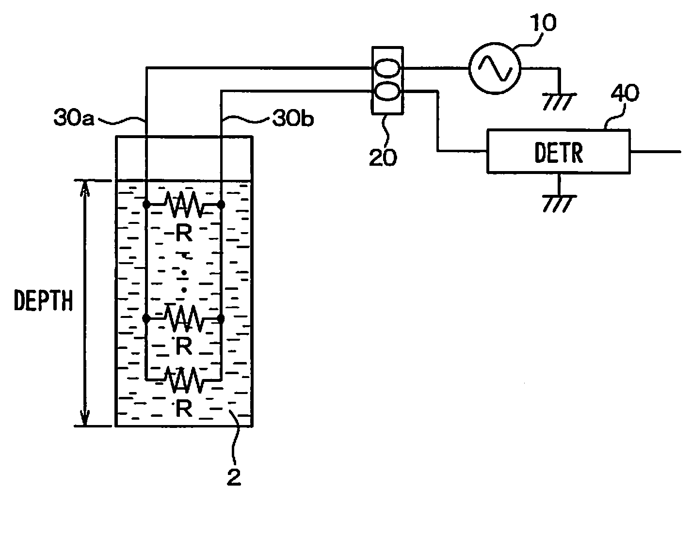 Liquid residue detection device