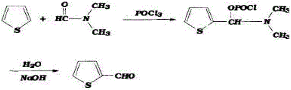 Synthetic method for preparing thiophenecarboxaldehyde