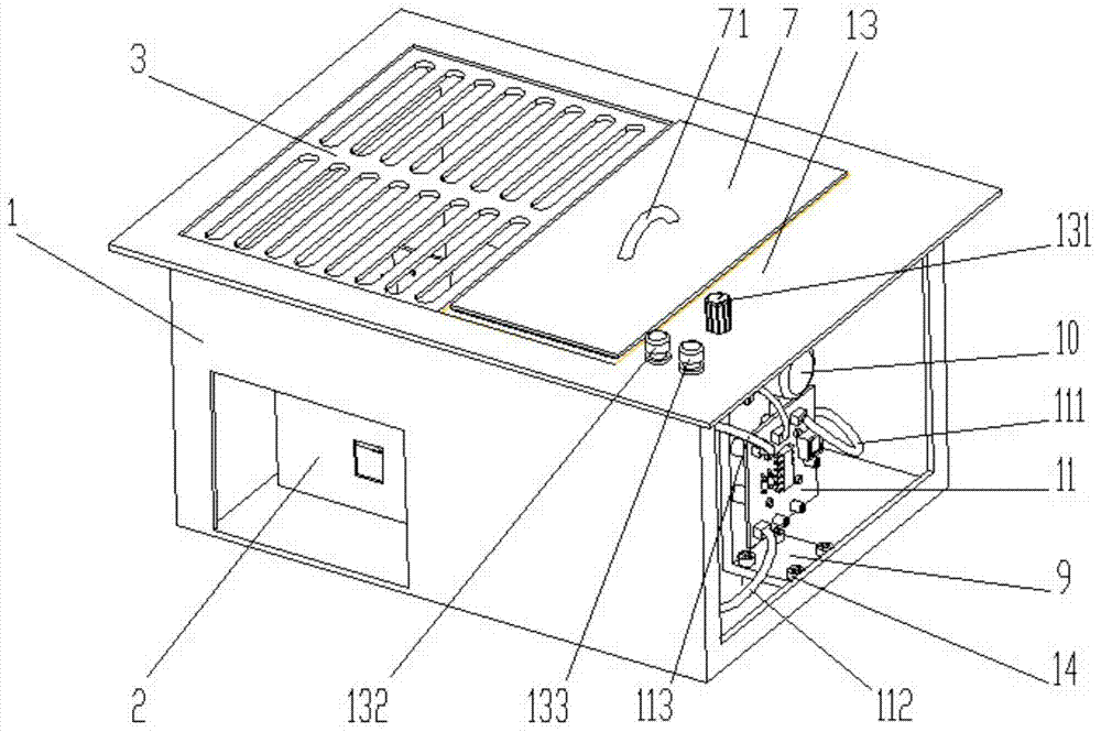 Maize combustion barbecuing machine