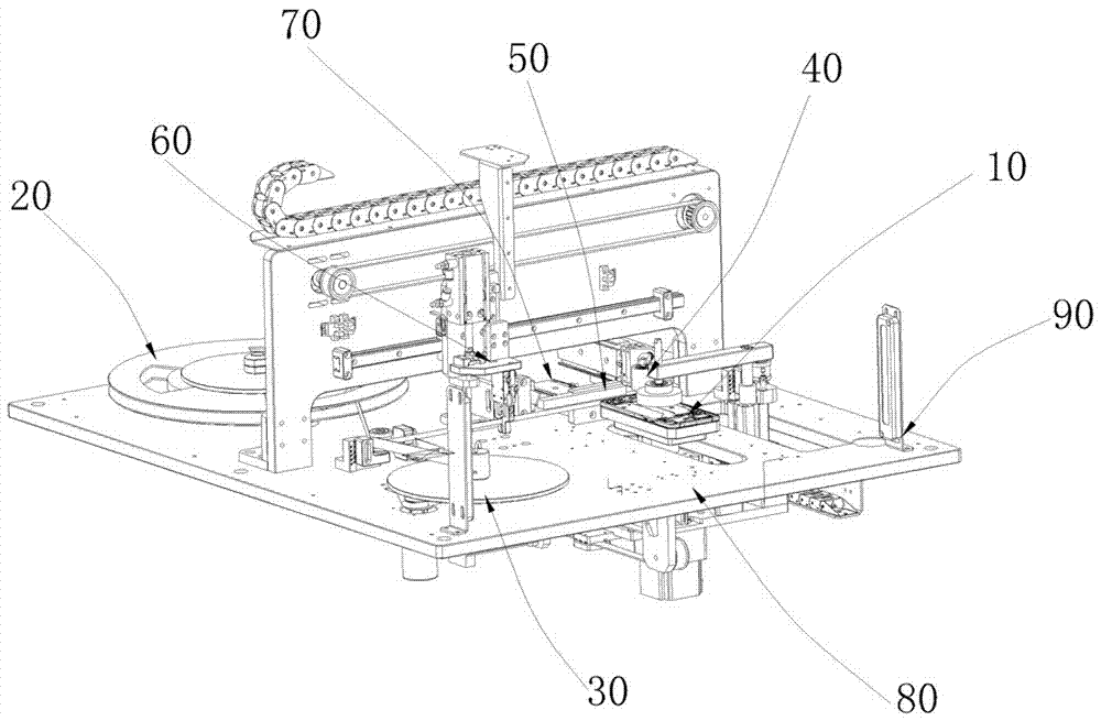 General equipment for automatically pasting protective film on mobile phone frame and its film pasting method