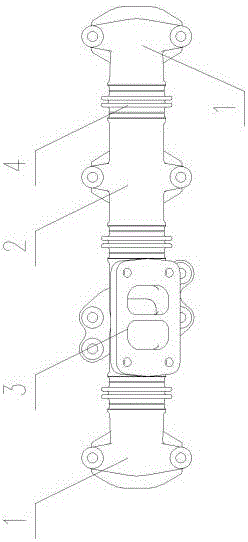 Multi-segment type exhaust pipe structure