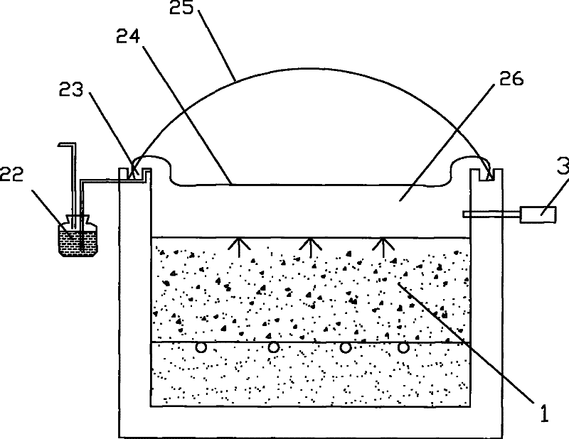 Large-sized open mouthed combined methane tank