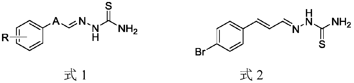 Aryl substituted thiosemicarbazone compound and preparation method and application thereof