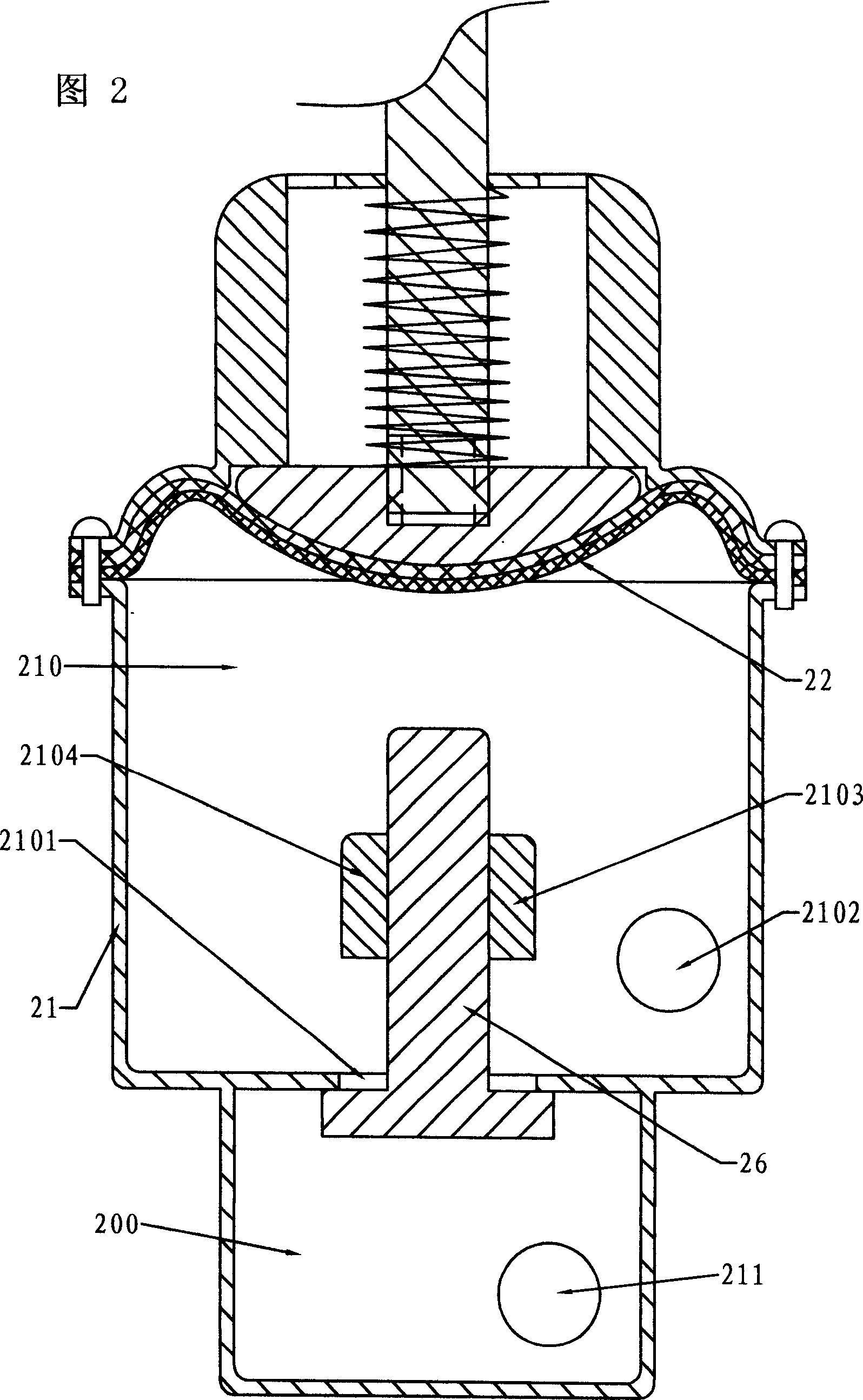 Water control apparatus for water storage type water heater