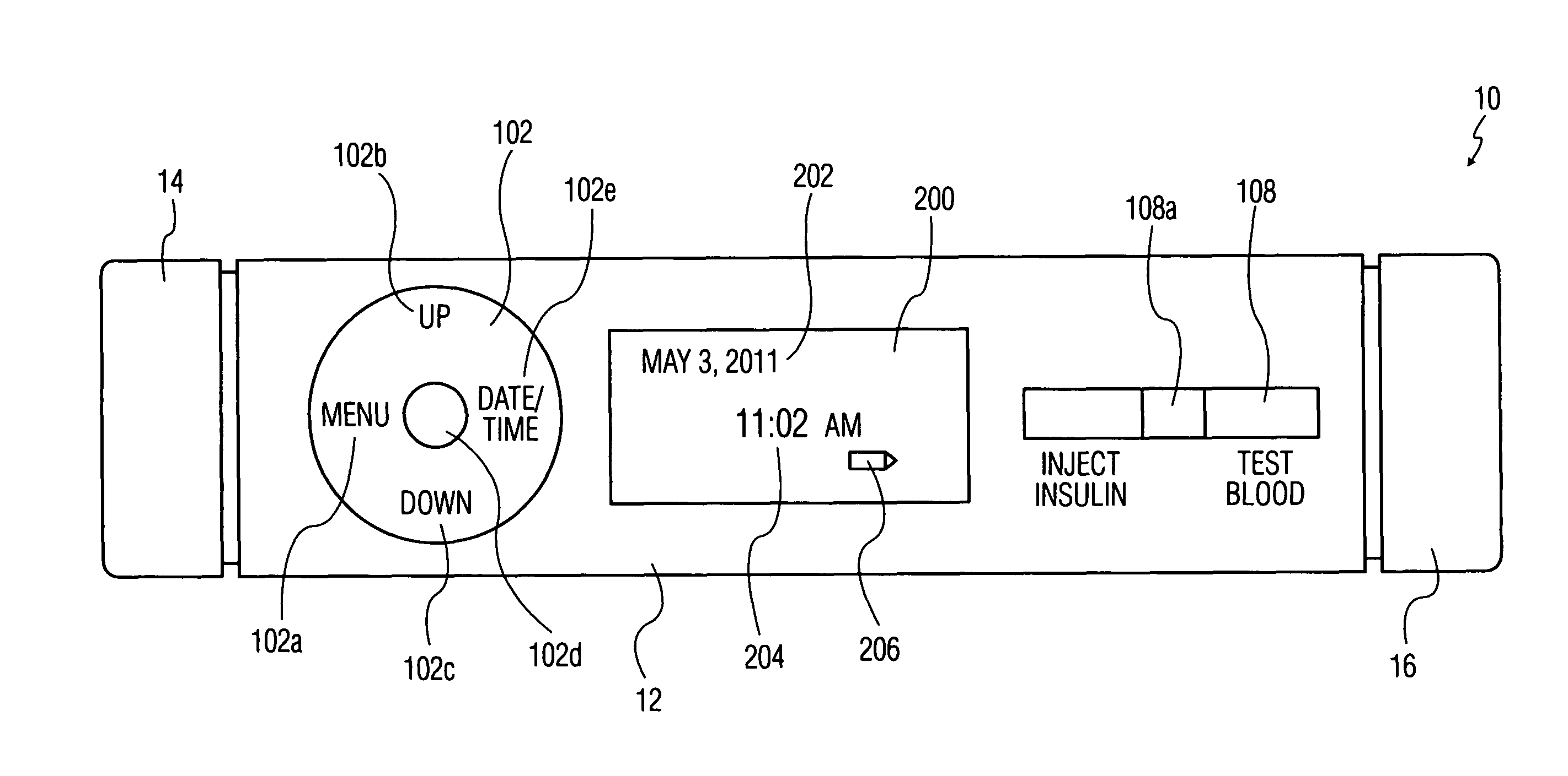 Integrated glucose monitor and insulin injection pen with automatic emergency notification