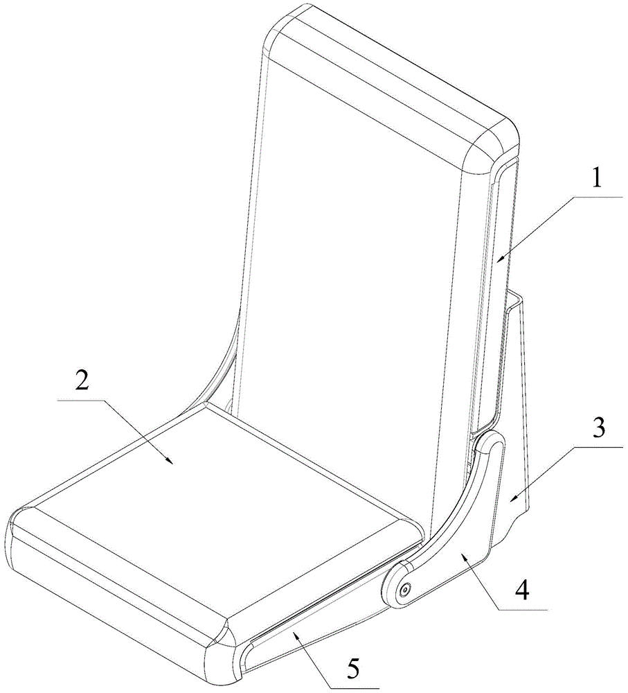 Foldable single seat for urban railway vehicles
