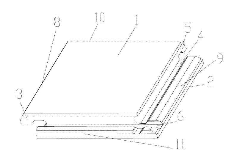 Novel floor and lock catch processing method of floor