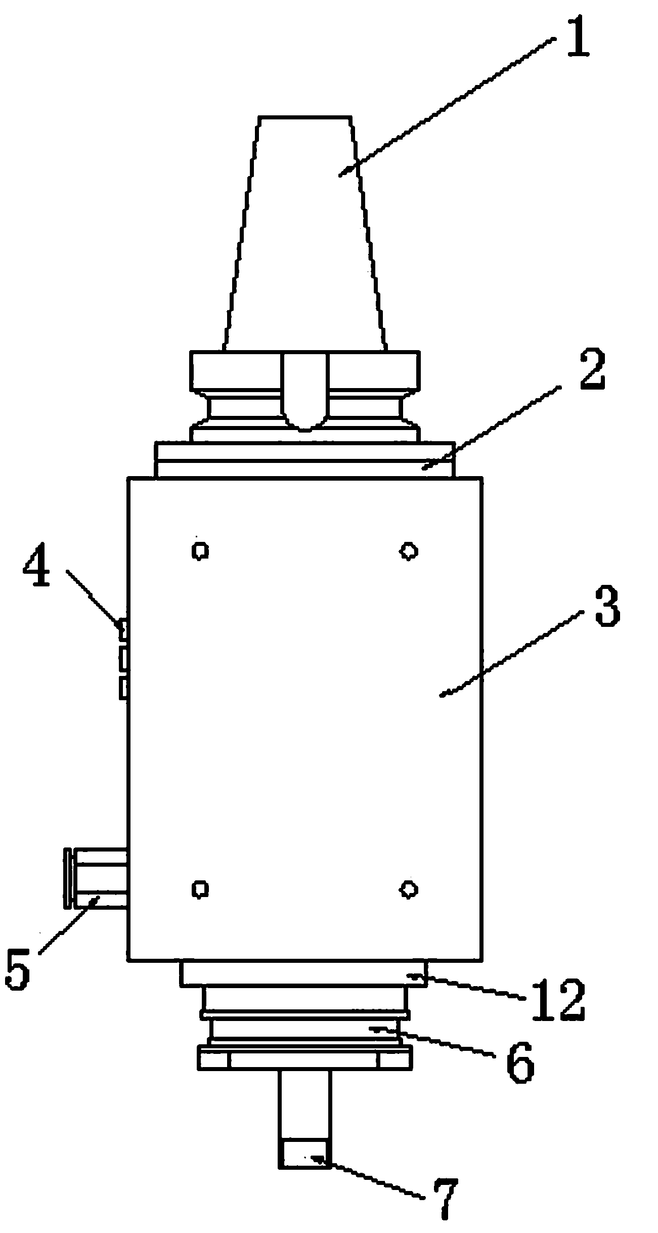 Universal ultrasonic-assisted inner jetted dielectric electric discharge machining (EDM) milling tool head and manufacturing method thereof